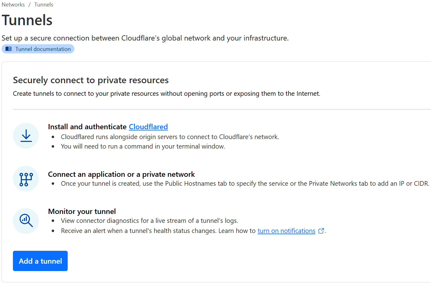 Creating a Cloudflare Tunnel Creating a Cloudflare Tunnel.
