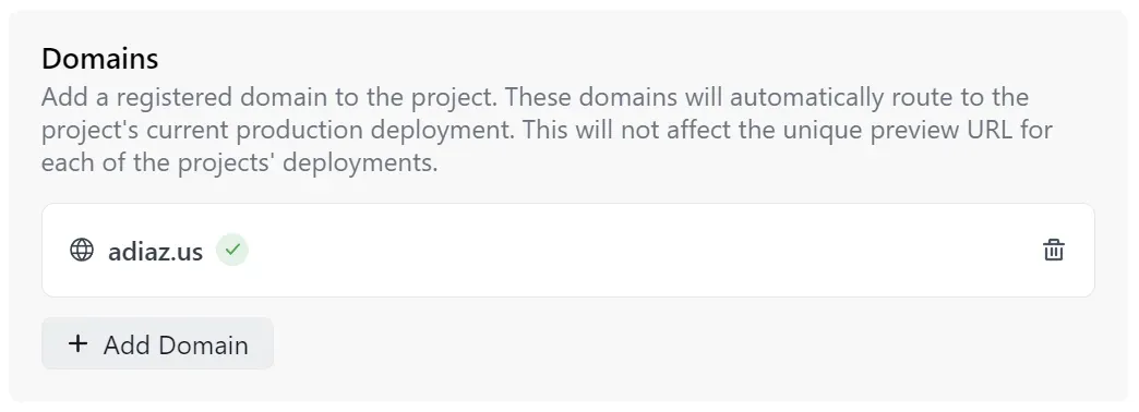 Deno Deploy domain ready to go.