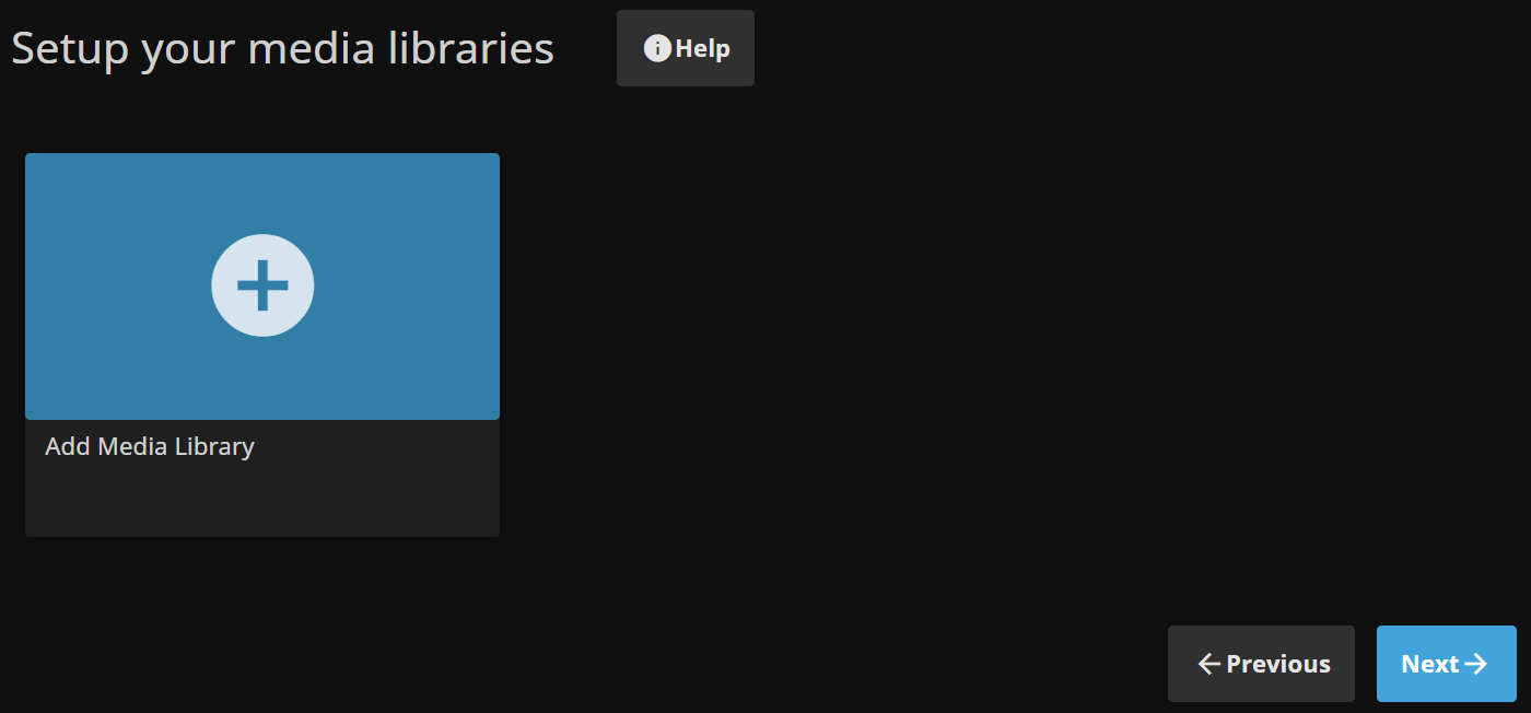 Setting up media library in Jellyfin Setting up media library in Jellyfin.
