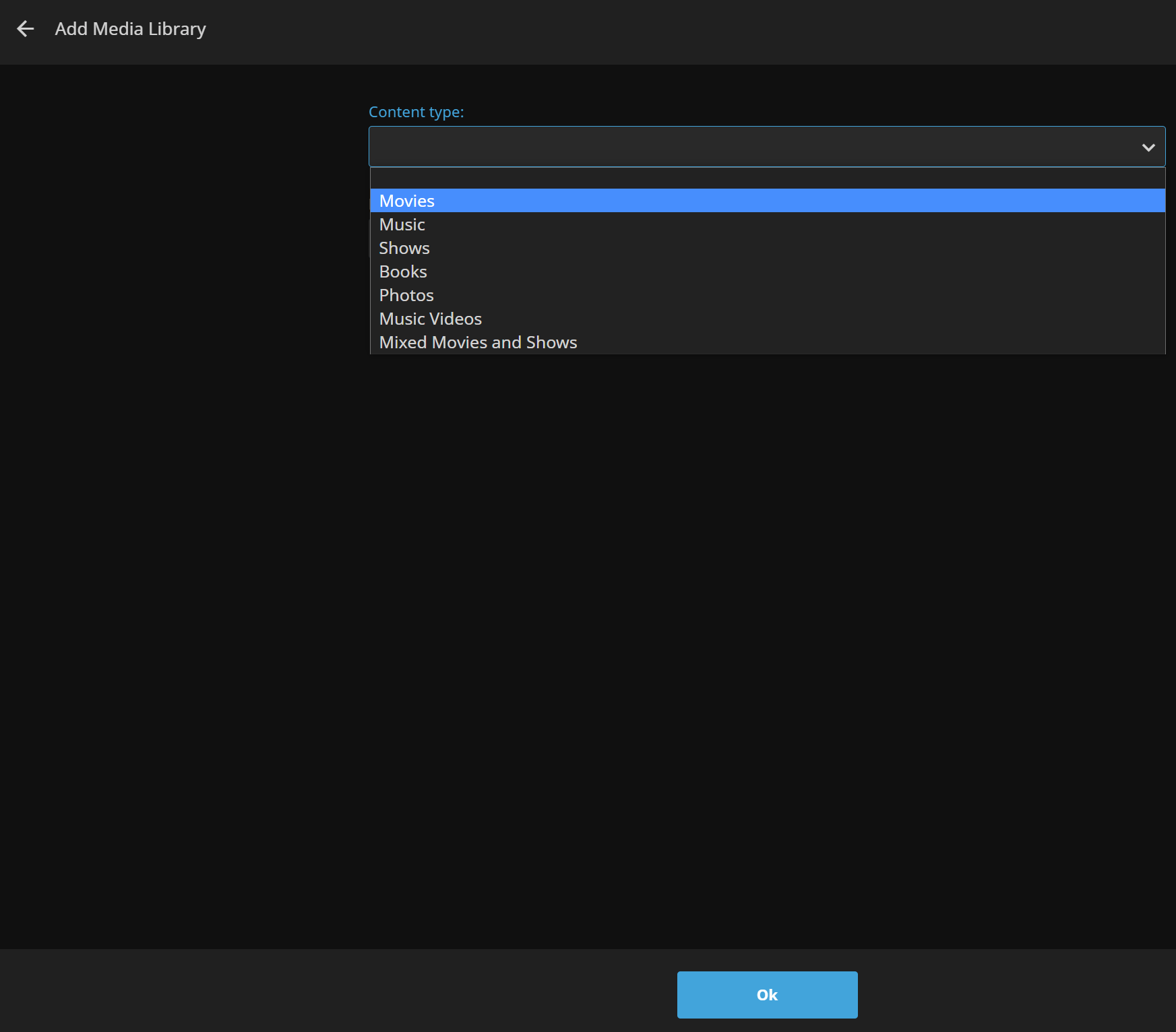 Creating a movie library in Jellyfin Creating a movie library in Jellyfin.