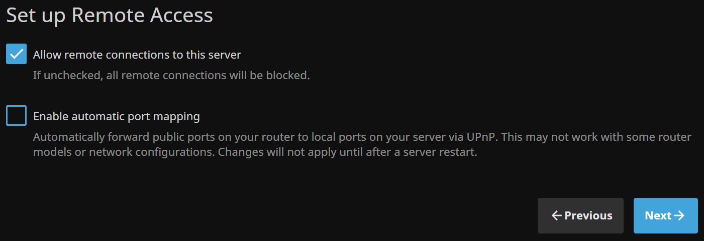 Remote access in Jellyfin Remote access in Jellyfin.