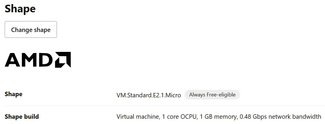 A screenshot of the Oracle Cloud Infrastructure web-based user interfacet