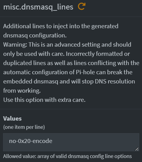 Fix for Cloudflared in Pi-Hole settings Fix for Cloudflared in Pi-Hole settings.