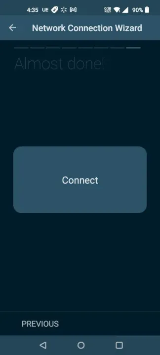 Connect button.