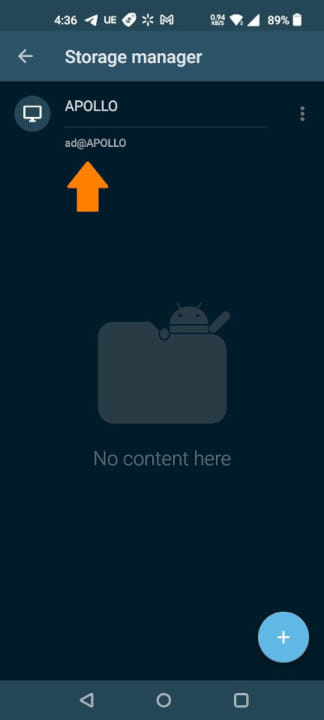 Storage manager showing SMB Storage manager showing SMB.