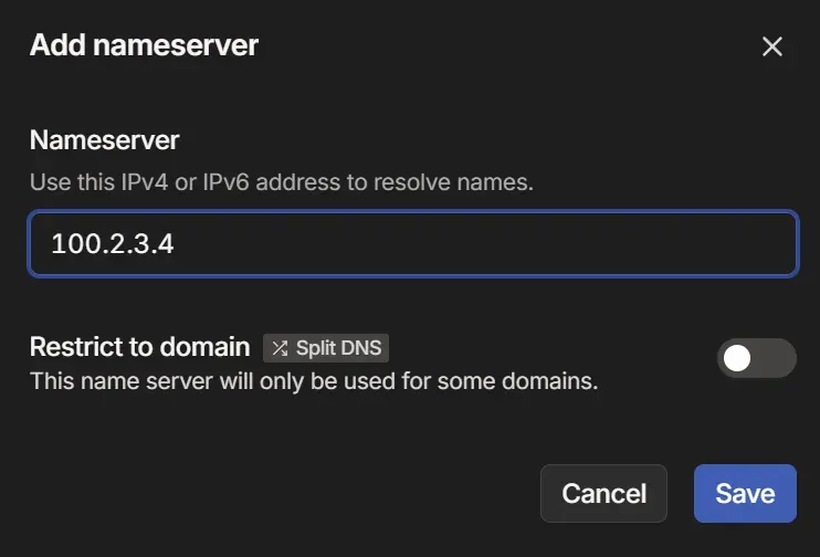 Adding a custom nameserver Adding a custom nameserver.