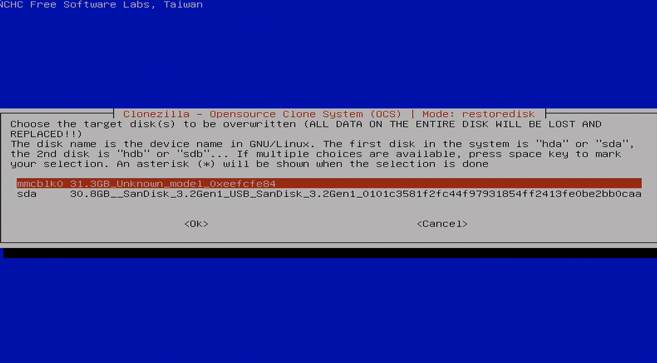 Choosing media to install image Choosing media to install image.